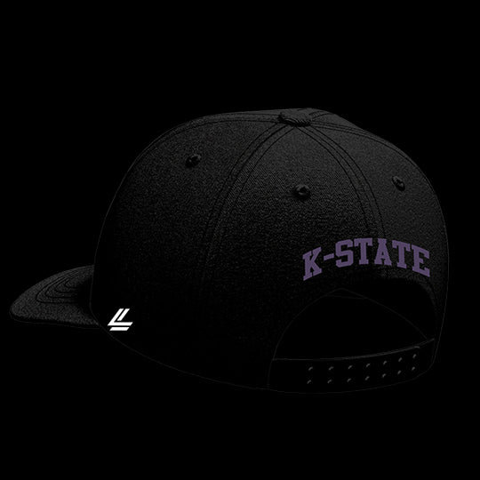 Kansas State University Black Collection 6-Panel Lit Lid
