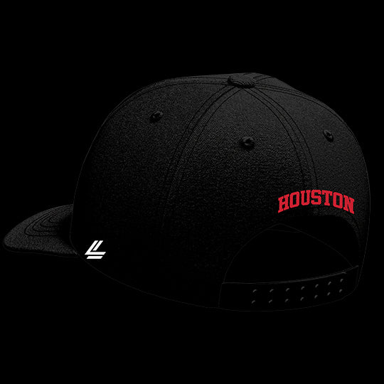 University of Houston Black Collection 6-Panel Lit Lid